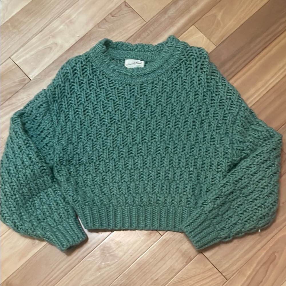 Women's Green Knit Sweater